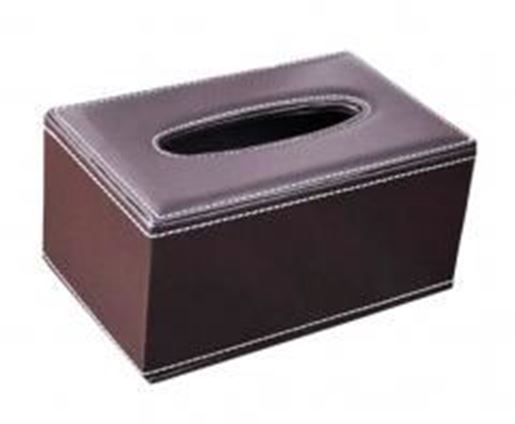 Picture of Fashion Upscale Leather Tissue Box Decoration Tissue Holders-Coffee