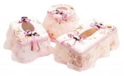 Foto de Creative Rural Lace Tissue Box Fashion Holders For Home Or Car Set Of 3-B