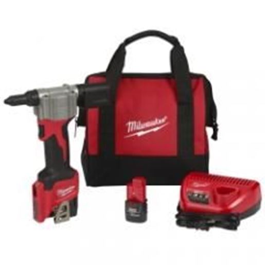 Foto de M12 Cordless Rivet Tool w/ (2) Batteries Kit