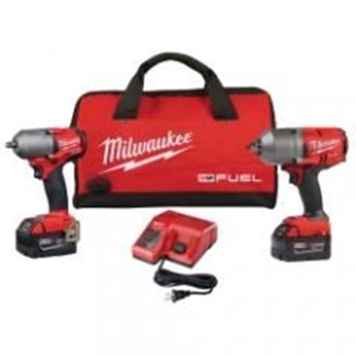 图片 2 pc. M18 FUEL Auto Kit 1/2" Impact Wrench and 3/8" Impact Wrench w/ (2) Batteries Kit