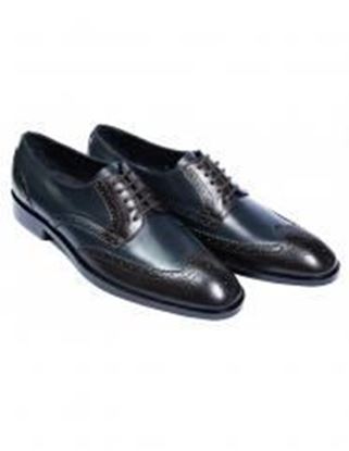 Studio Empoli Handmade Two-Tone Brogue Wingtip Derby Shoes- Black/Brown 9.5