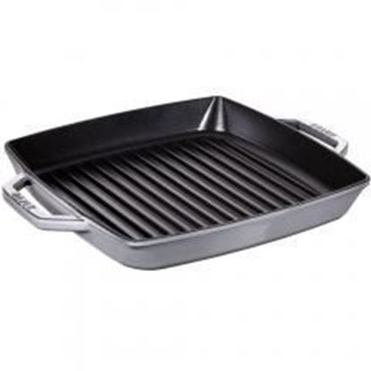 Picture of Staub Double Handle Square Grill 11" Graphite Grey 12012818