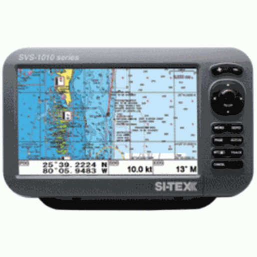 Picture of CLOSEOUT - SI-TEX SVS-1010CE 10" Chartplotter w/External GPS Antenna & Navionics+ Card