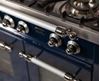 ILVE 40" Nostalgie Series Freestanding Double Oven Dual Fuel Range with 5 Sealed Burners and Griddle in Blue