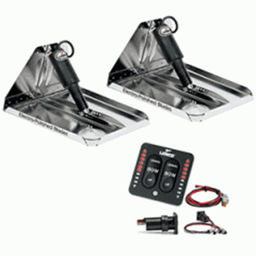 Picture of lenco-12"-x-12"-heavy-duty-performance-trim-tab-kit-w/led-indicator-switch-kit-12v