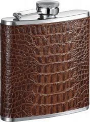Picture of Visol Ethan Handcrafted in USA Tan Leather Flask - 6 oz