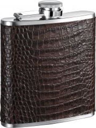 图片 Visol Diablo Handcrafted Brown Leather 6oz Hip Flask