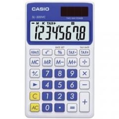 Picture of Casio Solar Wallet Calculator With 8-digit Display (blue)