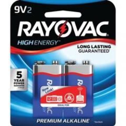 图片 Rayovac 9-volt Alkaline Batteries, 2 Pk