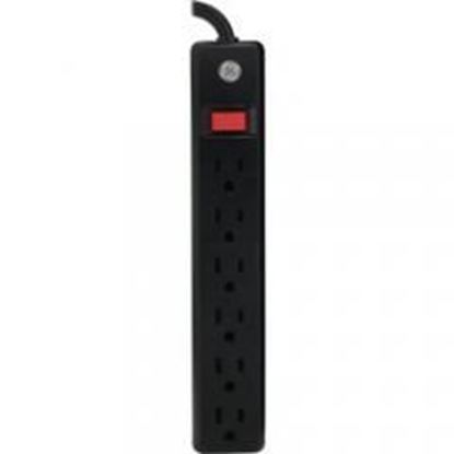 Picture of Ge 6-outlet Power Strip (black, 6ft Cord)