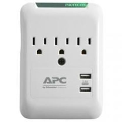 Picture of Apc Essential Surgearrest 3-outlet Wall Tap With 2 Usb Charging Ports