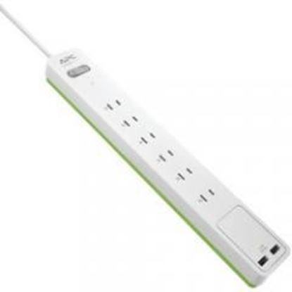 图片 Apc By Schneider Electric 6-outlet Surgearrest Surge Protector Wall Tap With 2 Usb Ports