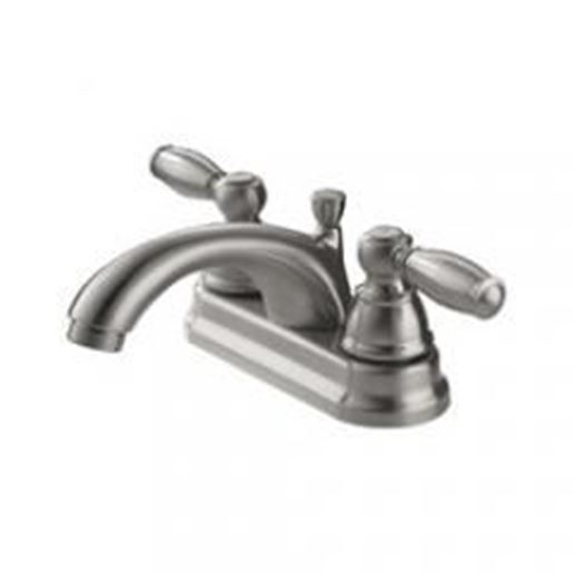 Foto de Peerless Apex Two Handle Centerset Bathroom Faucet Brushed Nickel