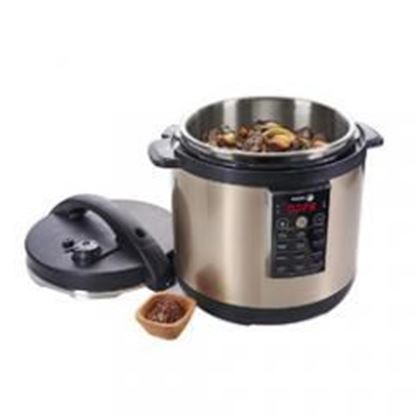 Picture of Fagor LUX Multi-Cooker 6-Quart Electric Pressure, Slow and Rice Cooker Champagne