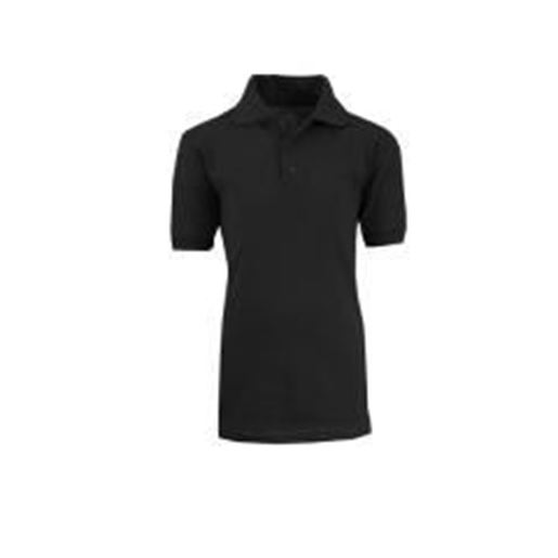 Adult Black School Uniform Polo Shirt - Size L Case Pack 36