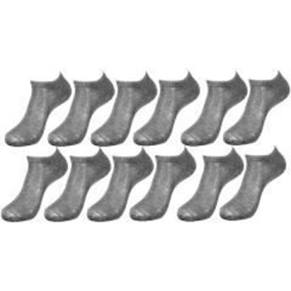 Adults Unisex Grey Low Cut Socks - Size 9-11 Case Pack 144