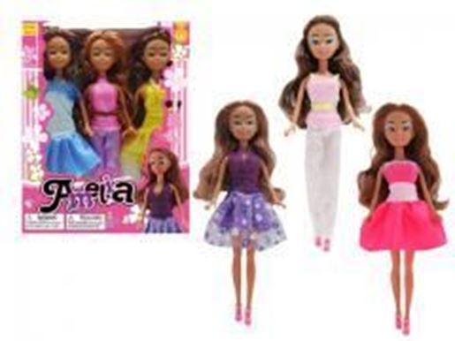 Amelia Doll Trio Dark Skin Case Pack 36