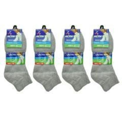 Unisex Cotton Diabetic Ankle Socks - Adult S/M (Gray) Case Pack 120