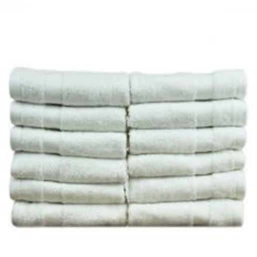 Picture of Luxury Hotel & Spa Towel 100% Genuine Turkish Cotton Washcloths - White - Honeycomb  - Set of 12