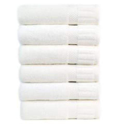 Picture of Luxury Hotel & Spa Towel 100% Genuine Turkish Cotton Hand Towels - White - Piano  - Set of 6