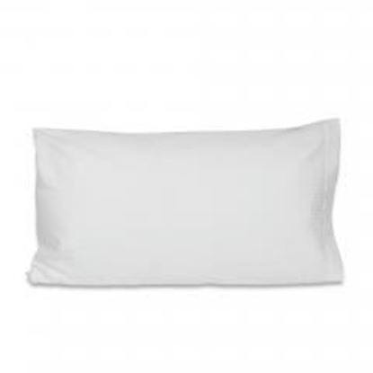 Picture of Luxury Hotel Collection Thin Striped Pillow Cases - King Size - White - Set of 2