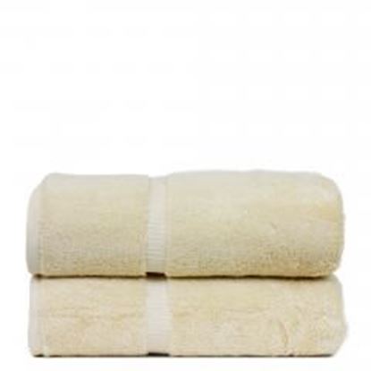 Picture of Luxury Hotel & Spa Towel Turkish Cotton Bath Towels - Beige - Dobby Border - Set of 2