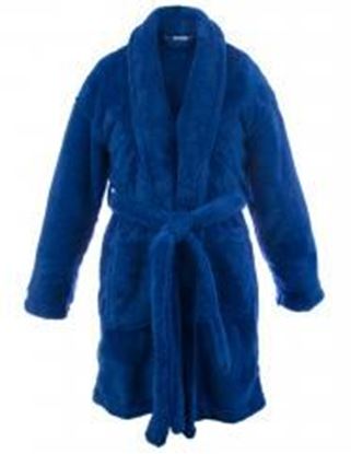 Picture of Kids Microfiber Fleece Shawl Robe - Girls - Royal Blue - Medium