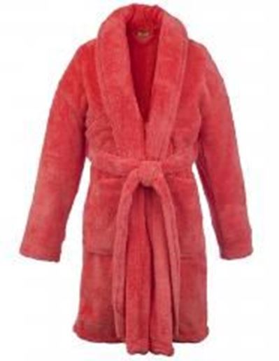 Picture of Kids Microfiber Fleece Shawl Robe - Girls - Pink - Large