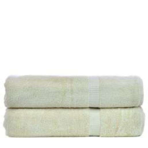 Picture of Luxury Hotel & Spa Towel 100% Genuine Turkish Cotton Bath Sheets - Beige - Dobby Border  - Set of 2