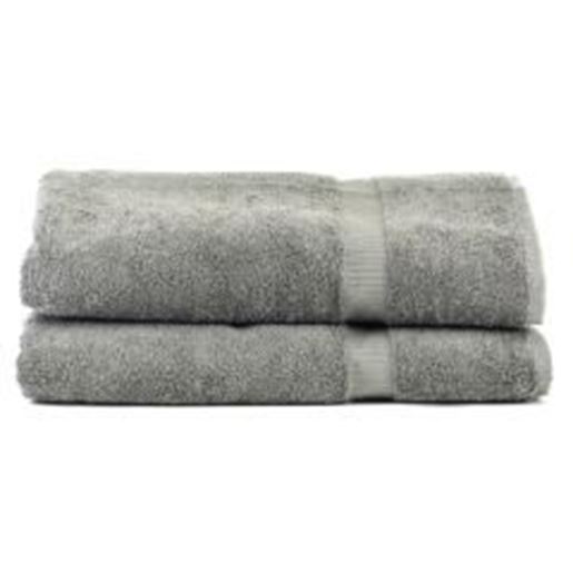 Picture of Luxury Hotel & Spa Towel 100% Genuine Turkish Cotton Bath Sheets - Gray - Dobby Border  - Set of 2