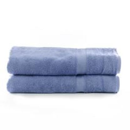 Picture of Luxury Hotel & Spa Towel 100% Genuine Turkish Cotton Bath Sheets - Wedgewood - Dobby Border  - Set of 2