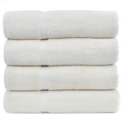 Picture of Luxury Hotel & Spa Towel 100% Genuine Turkish Cotton Bath Towels - Beige - Dobby Border  - Set of 4