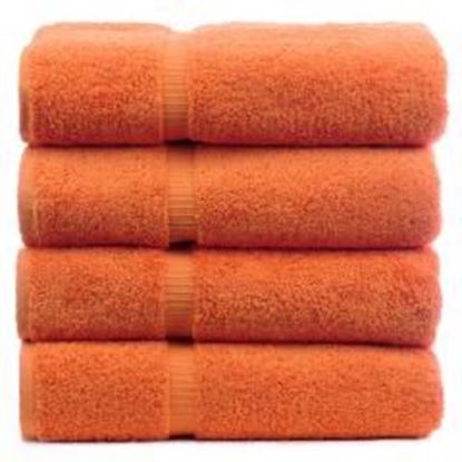 Picture of Luxury Hotel & Spa Towel 100% Genuine Turkish Cotton Bath Towels - Coral - Dobby Border  - Set of 4