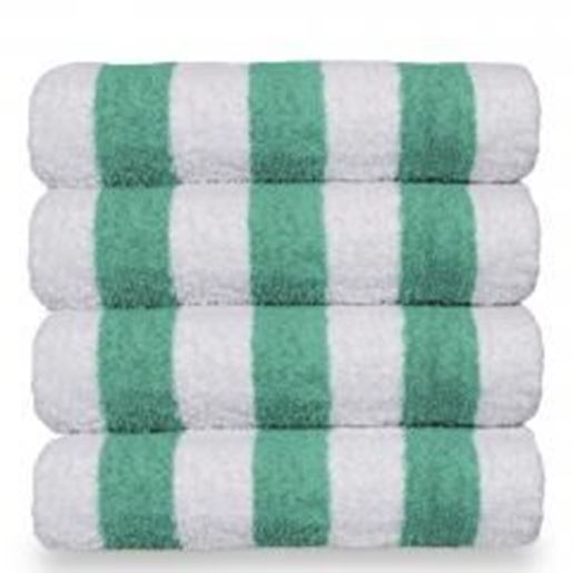 Picture of Luxury Hotel & Spa Towel 100% Cotton Pool Beach Towels - Cabana - Green - Set of 4