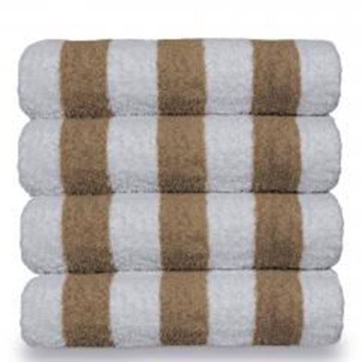 Picture of Luxury Hotel & Spa Towel 100% Cotton Pool Beach Towels - Cabana - Tan - Set of 4