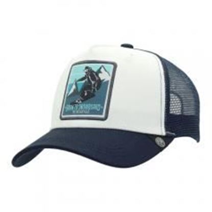 Picture of Trucker Cap Born to Snowboard White The Indian Face for men and women