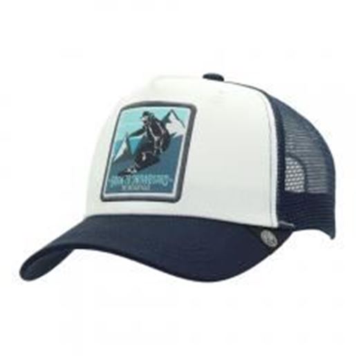 图片 Trucker Cap Born to Snowboard White The Indian Face for men and women