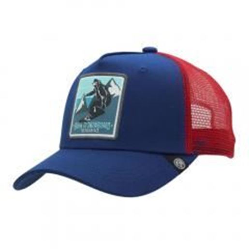 图片 Trucker Cap Born to Snowboard Blue The Indian Face for men and women