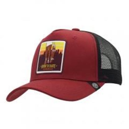 Изображение Trucker Cap Born to Skate Red The Indian Face for men and women