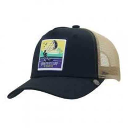 Изображение Trucker Cap Born to Kitesurf Blue The Indian Face for men and women