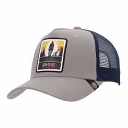 Изображение Trucker Cap Born to Ride Grey The Indian Face for men and women