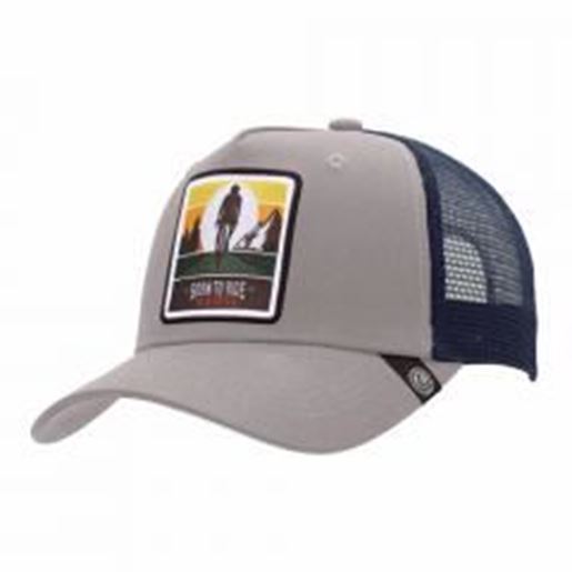 图片 Trucker Cap Born to Ride Grey The Indian Face for men and women