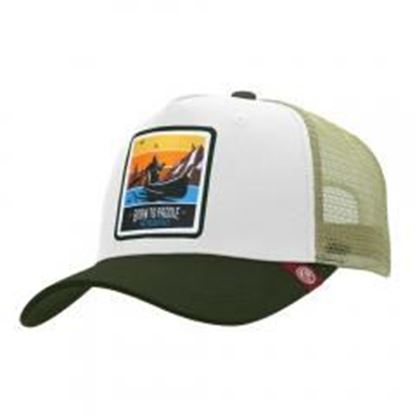 Picture of Trucker Cap Born to Paddle White The Indian Face for men and women