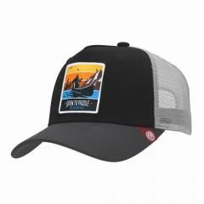 Изображение Trucker Cap Born to Paddle Black The Indian Face for men and women