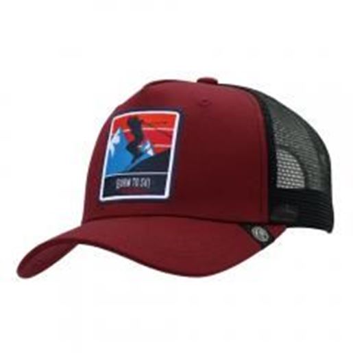 图片 Trucker Cap Born to Ski Red The Indian Face for men and women