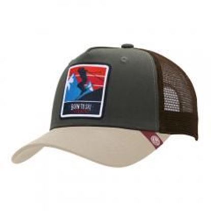 Изображение Trucker Cap Born to Ski Green The Indian Face for men and women