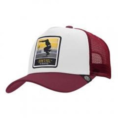 Изображение Trucker Cap Born to Roll White The Indian Face for men and women