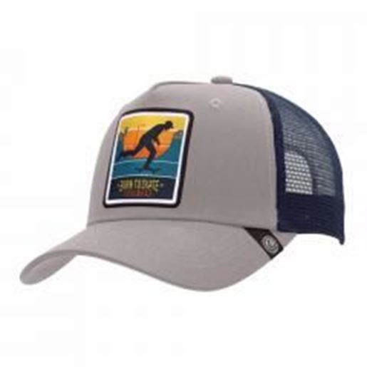 图片 Trucker Cap Born to Skate Grey The Indian Face for men and women