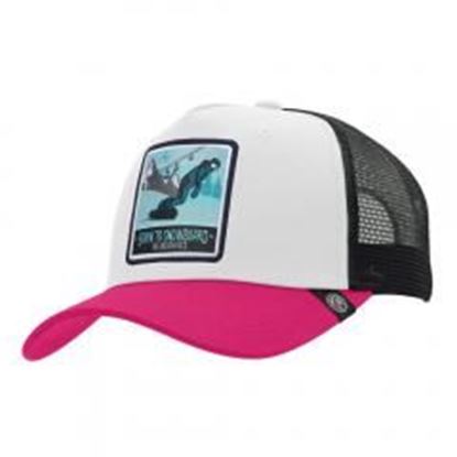 Изображение Trucker Cap Born to Snowboard White The Indian Face for men and women