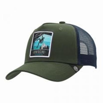 Изображение Trucker Cap Born to Climb Green The Indian Face for men and women